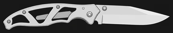 Illustration of the Gerber Paraframe I (stainless, plain edge)